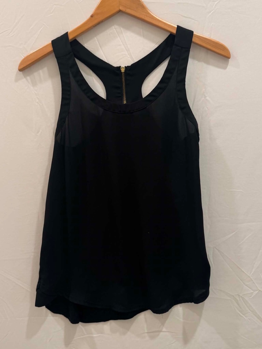 Express Women's Black Racerback Zip-Back Camisole XS